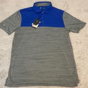 Levelwear Elevate men’s grey/royal golf shirt